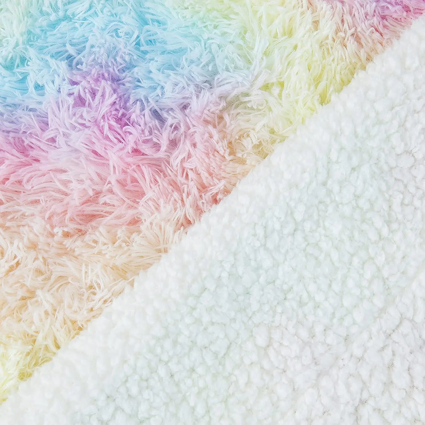 Noahas Soft, Lightweight, Fuzzy Rainbow Throw Blankets