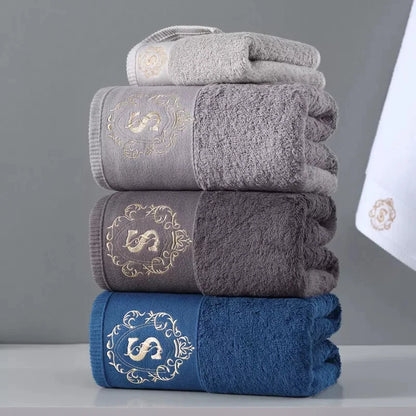 High-grade Cotton, Embroidered Luxury Bathroom Towel/Face Set