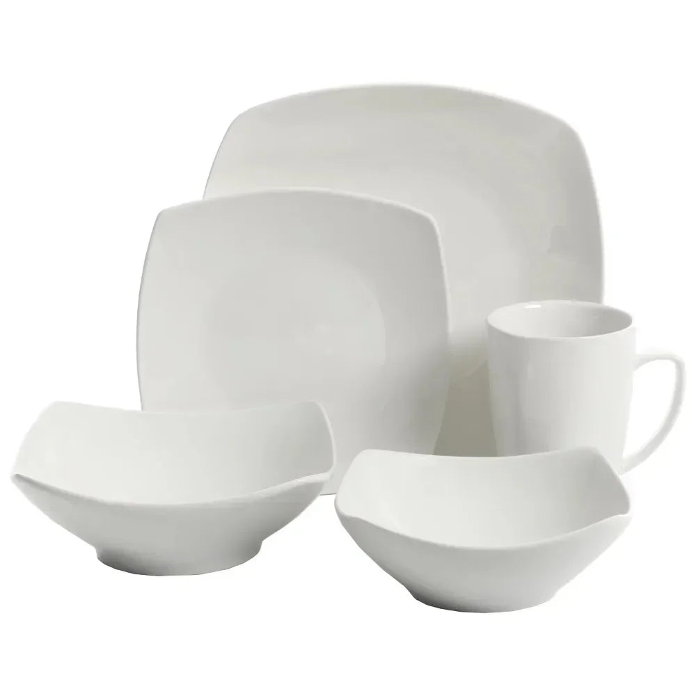 Everyday Square Expanded 40 Piece Dinnerware Set