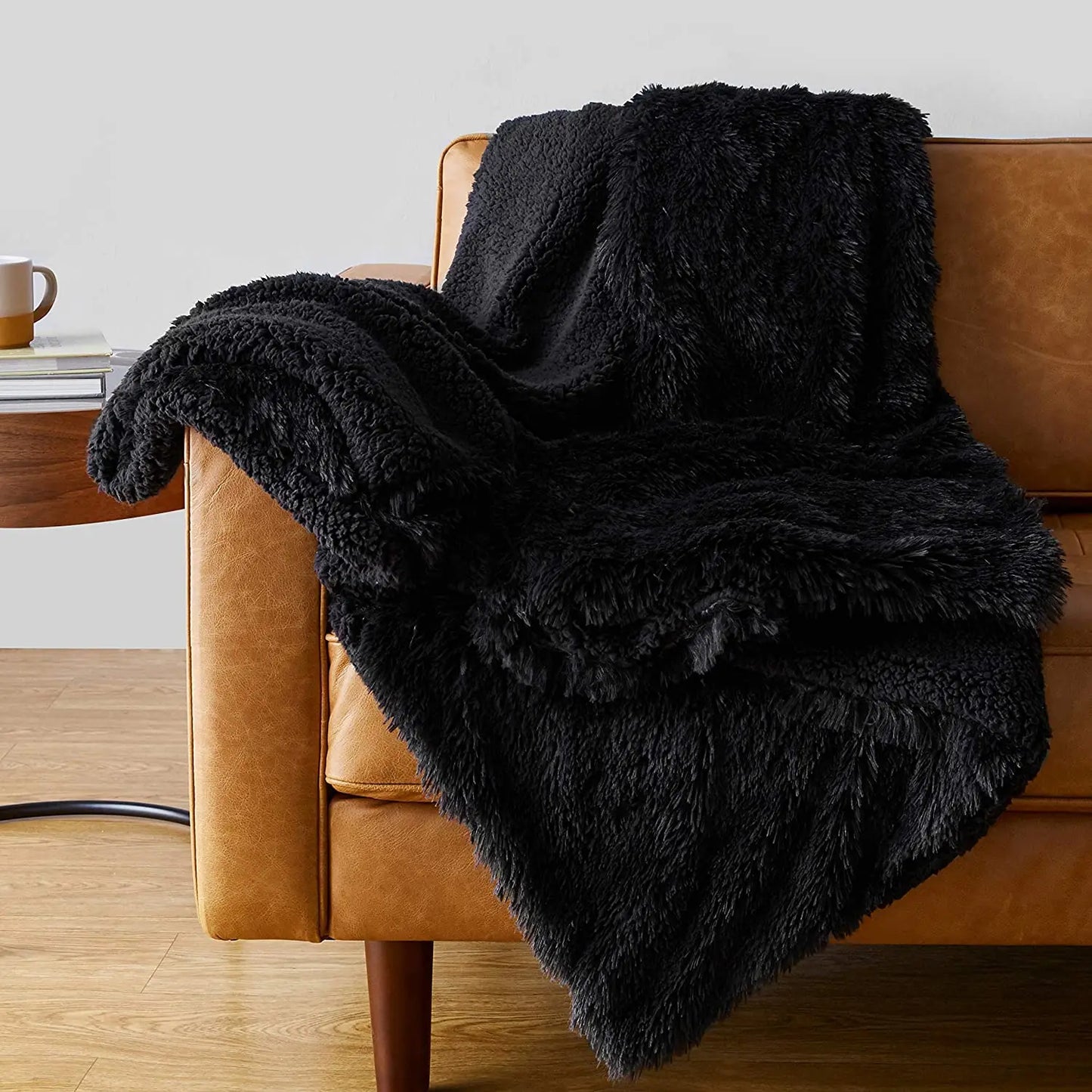 Luxury-Leopard, Thick/Furry, Polyester/Velvet, Anti-Static Throw-Blanket, Machine-Washable