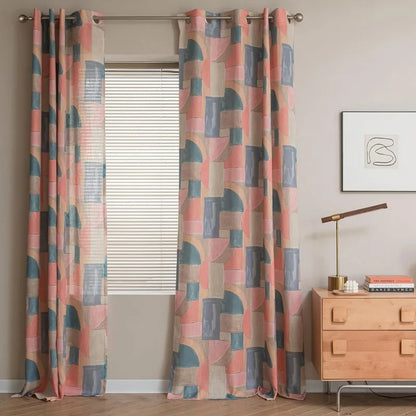 84 Inches Long, Light Filtering, Cotton Muslin Boho Curtains