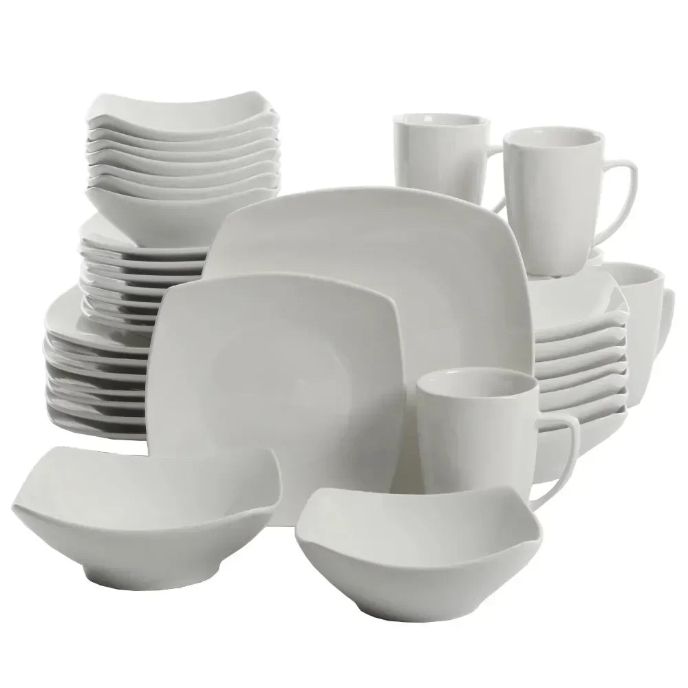 Everyday Square Expanded 40 Piece Dinnerware Set