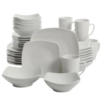 Everyday Square Expanded 40 Piece Dinnerware Set