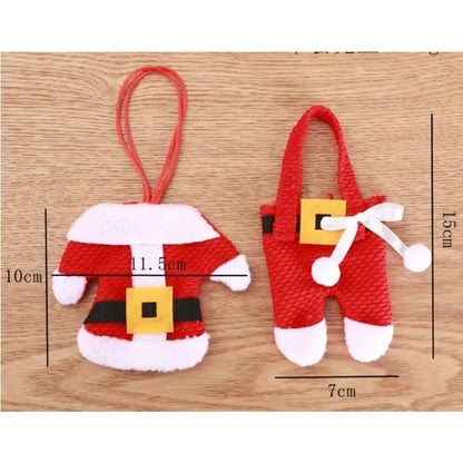 Festive Christmas Cutlery Holder/ 3 Sets of Skirt/Pant Bags