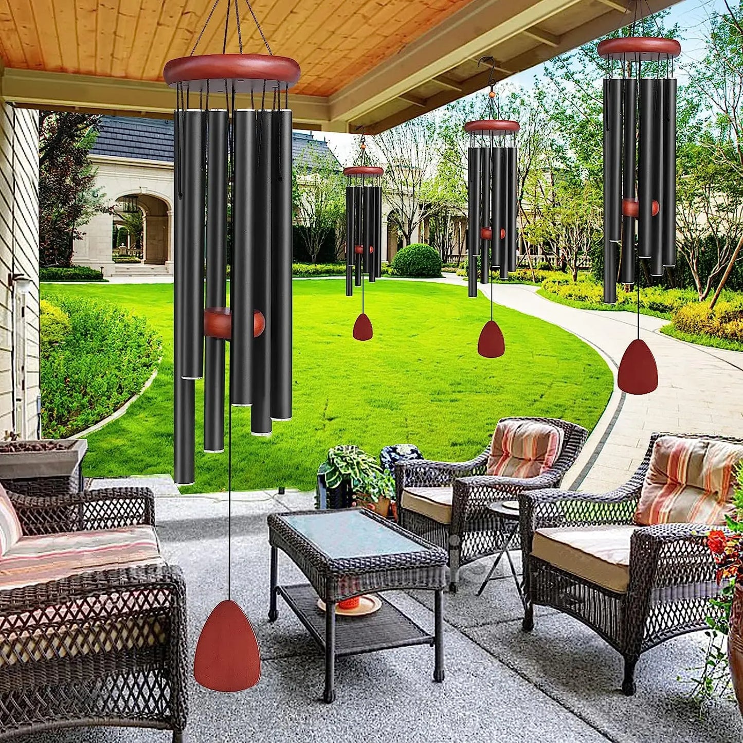 Create a Zen-Atmosphere w/These 37" Aluminum Wind-Chimes