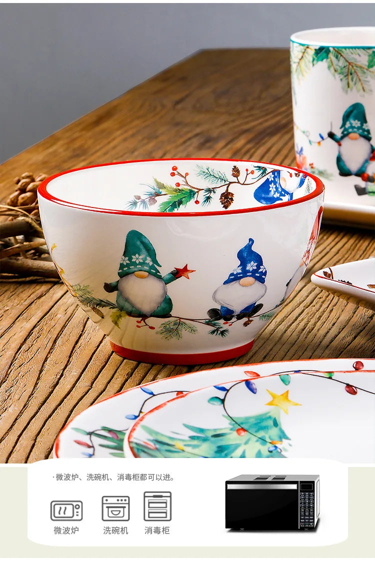 Exquisite Ceramic Christmas Dinner/Salad Plate & Tableware Accessories