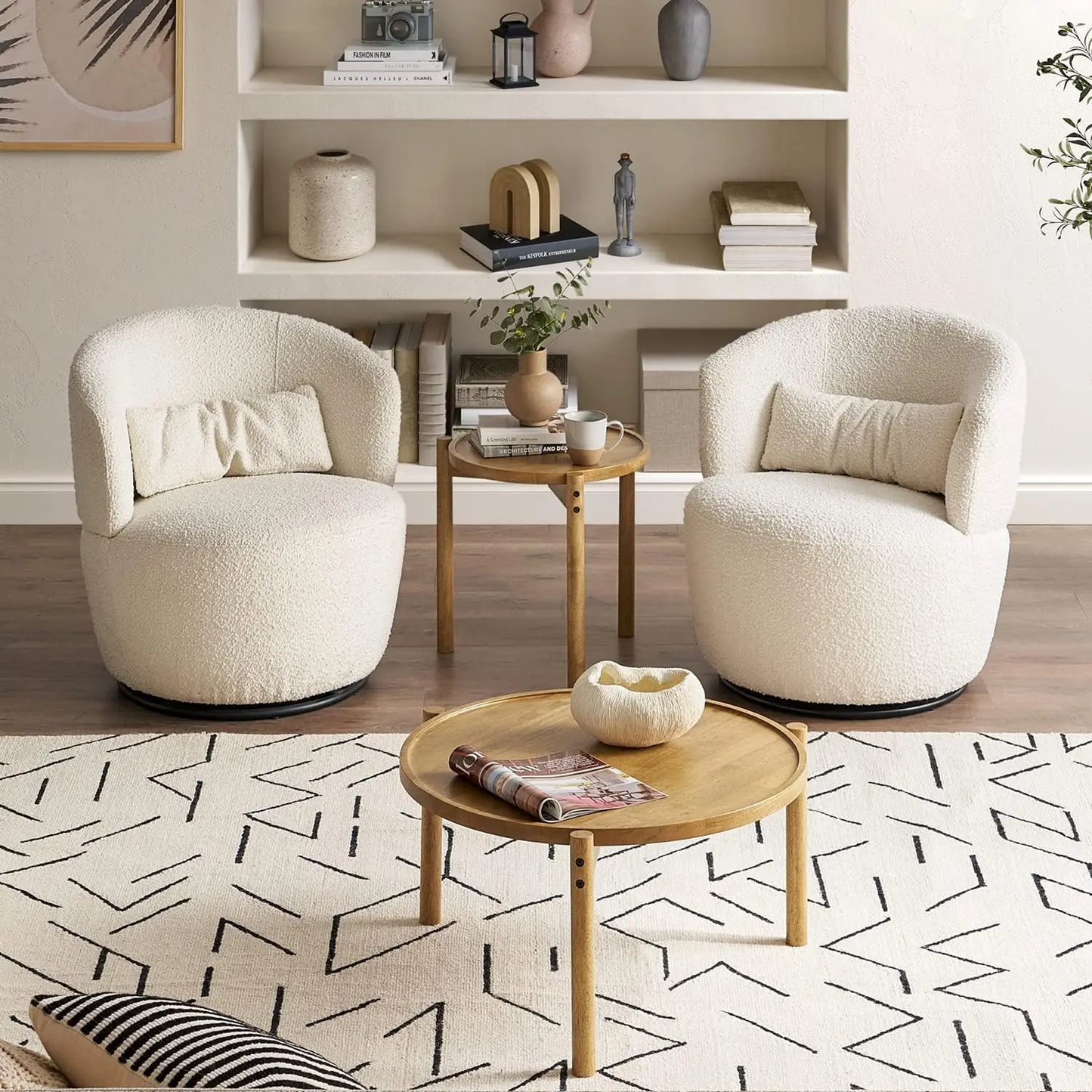 Farmhouse, Walnut-Wood, Coffee-Table, Mid-Century-Modern, Living Room