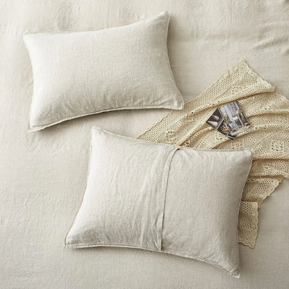 100% French Linen, Water Wash Quilt Bed Set