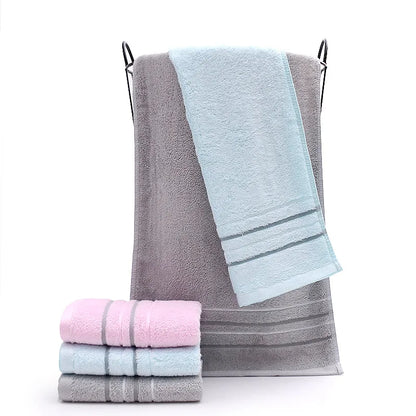 2-Luxury, Jacquard, Premium Cotton Bathroom Towels Sets, Pink, Grey or Blue