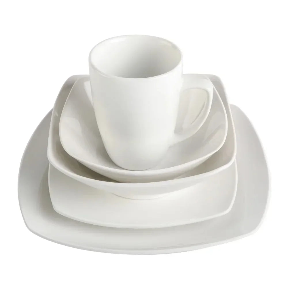 Everyday Square Expanded 40 Piece Dinnerware Set