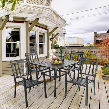 Outdoor Furniture Sets: 7-Piece Metal Table & Chairs