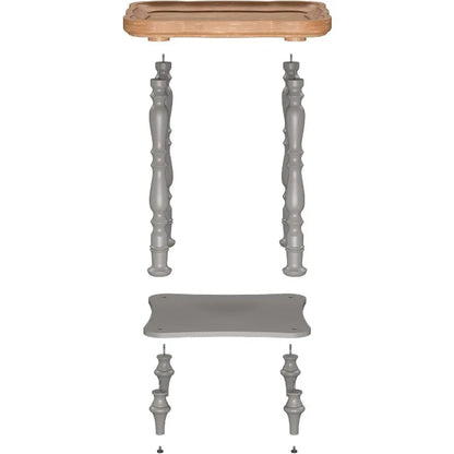 French Country, Accent End-Table, Distressed-Wood