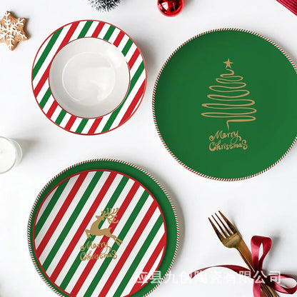 Christmas Wind Series Themed Tableware, Dish Set,