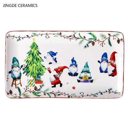 Exquisite Ceramic Christmas Dinner/Salad Plate & Tableware Accessories