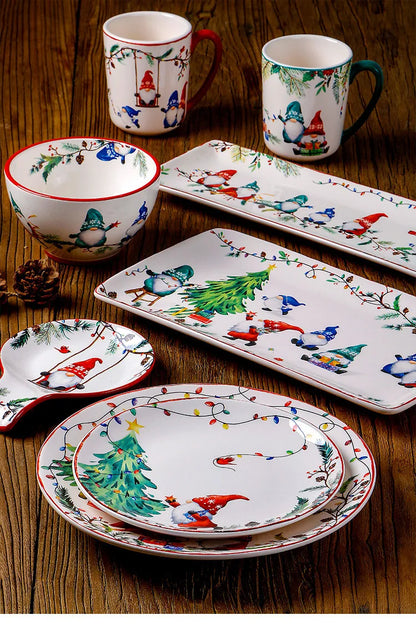 Exquisite Ceramic Christmas Dinner/Salad Plate & Tableware Accessories