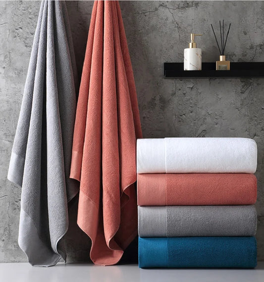 Extra Large Luxury Bath/Beach Towel Set: Cotton Hotel Spa Towels