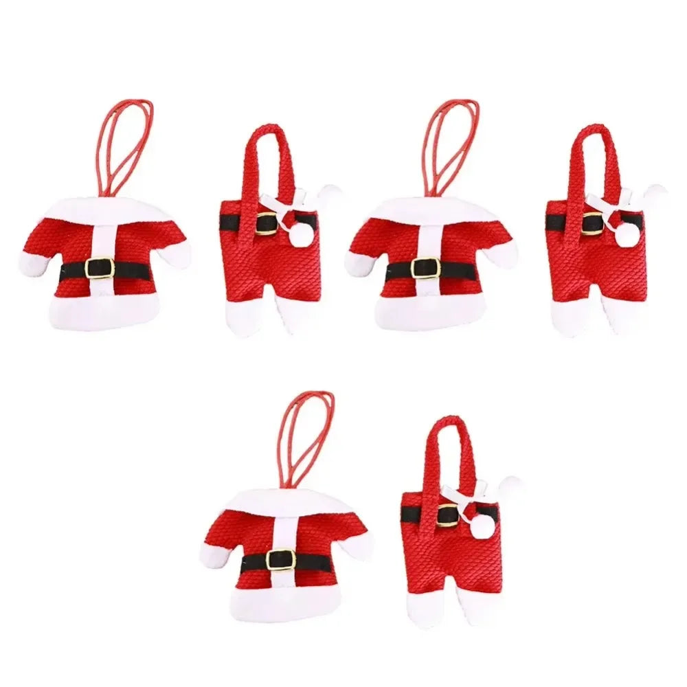 Festive Christmas Cutlery Holder/ 3 Sets of Skirt/Pant Bags