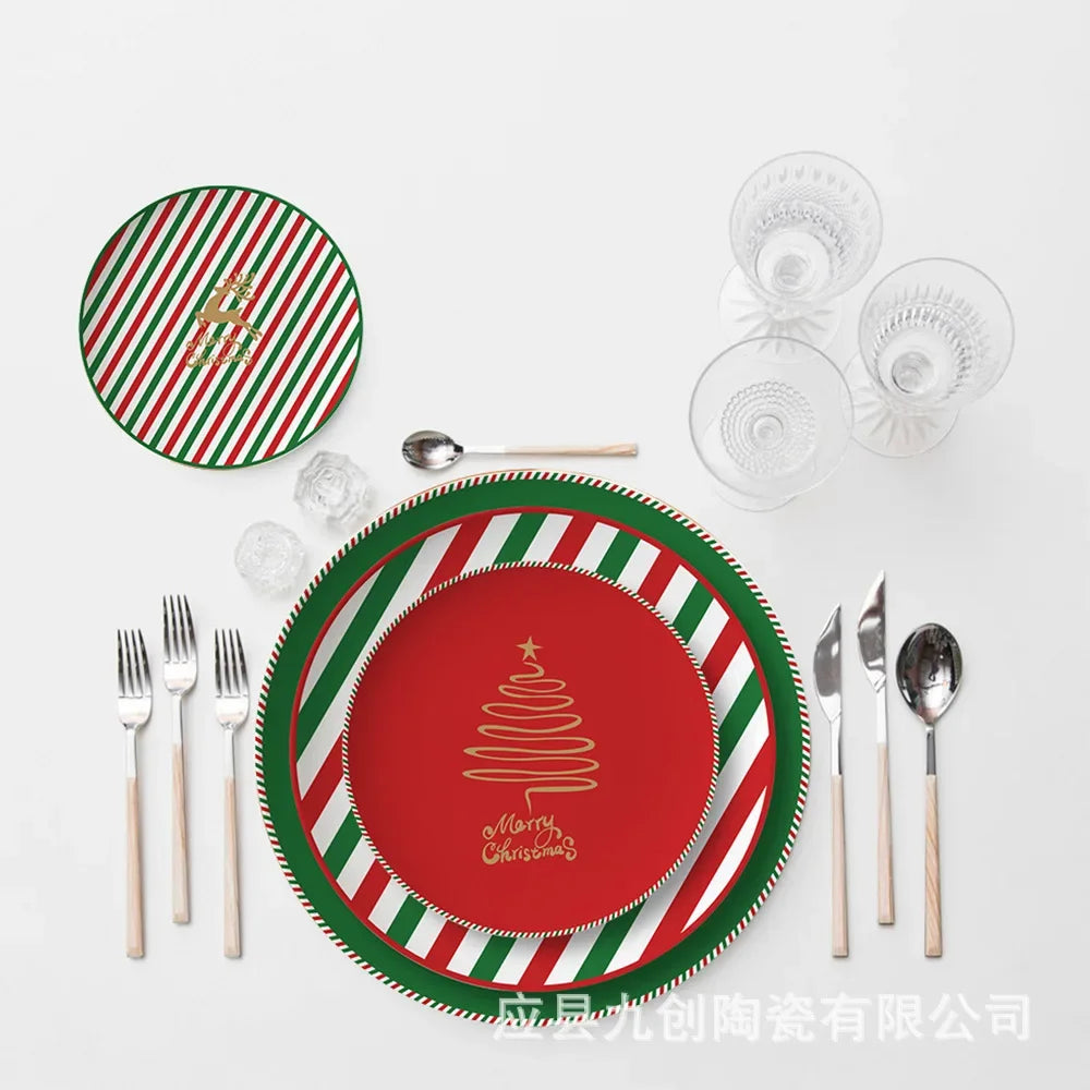 Christmas Wind Series Themed Tableware, Dish Set,