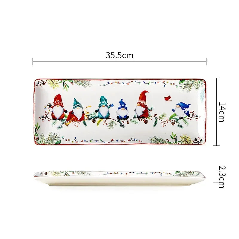 Exquisite Ceramic Christmas Dinner/Salad Plate & Tableware Accessories