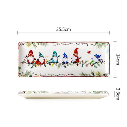 Exquisite Ceramic Christmas Dinner/Salad Plate & Tableware Accessories