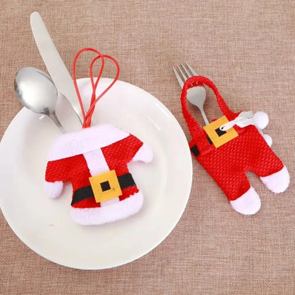 Festive Christmas Cutlery Holder/ 3 Sets of Skirt/Pant Bags