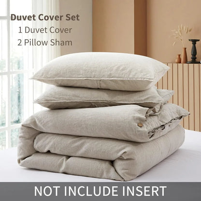 100% French Linen, Water Wash Quilt Bed Set