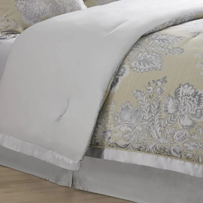 2 Shams & Bed skirt Bed Linen Set Jacquard Floral Medallion Comforter Sets Comforter Queen Bedding Home Freight free.