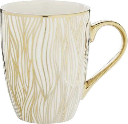 6-16 oz. Gold Plated Mugs, Multicolored