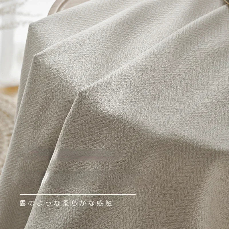 2024-New,Thickened, Blackout, Luxury, Cotton/Linen, Solid-Color Curtains