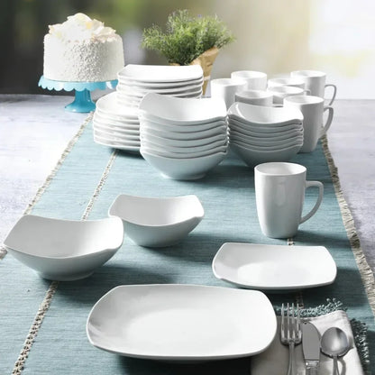 Everyday Square Expanded 40 Piece Dinnerware Set